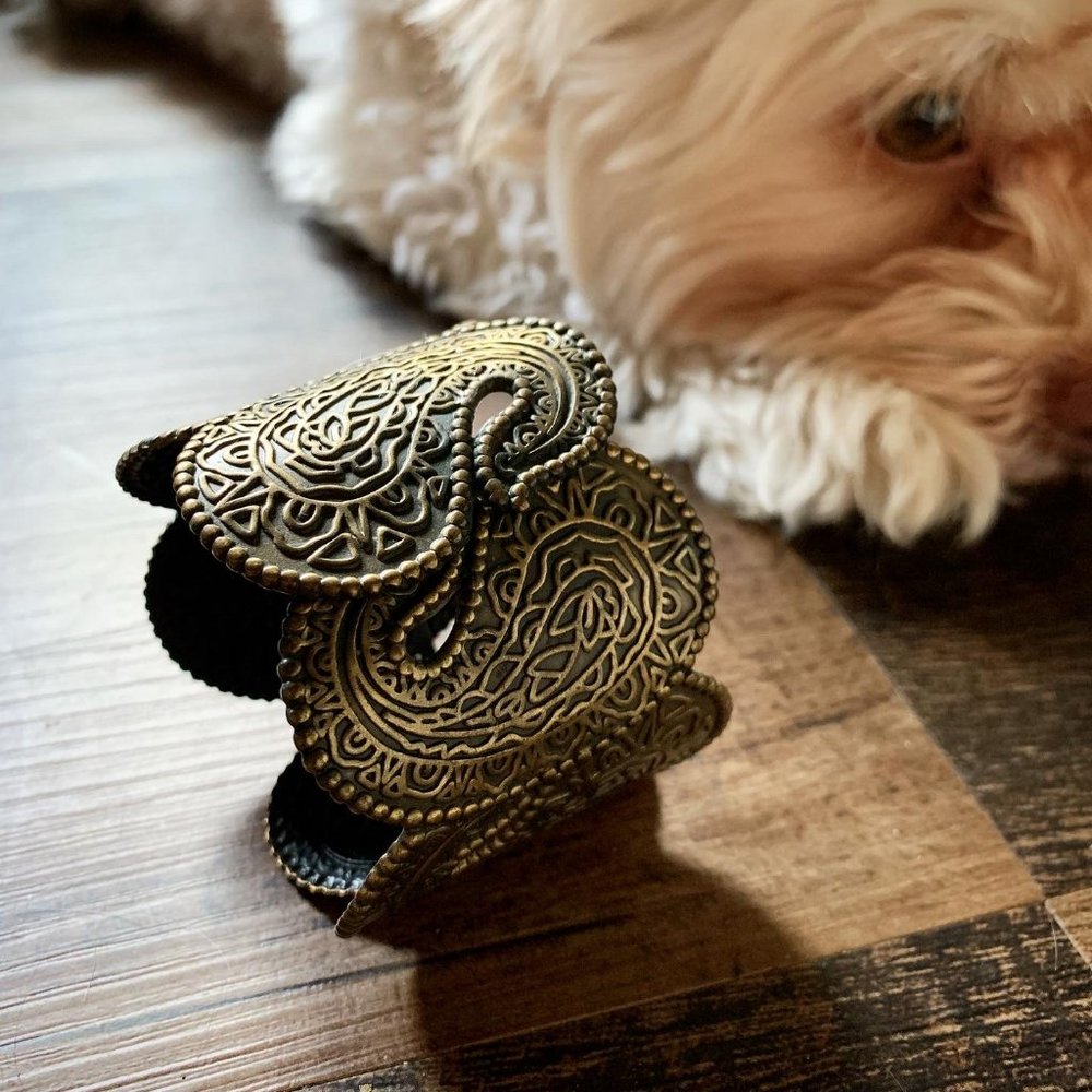 Vintage Brass Warrior Cuff